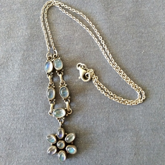 Nicky Butler Rainbow Moonstone Silver Necklace - Picture 4 of 4